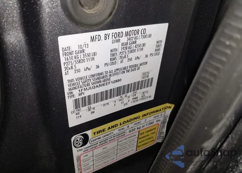 2014 Ford Expedition Limited from USA, damaged, VIN 1FMJU2A50EEF12880